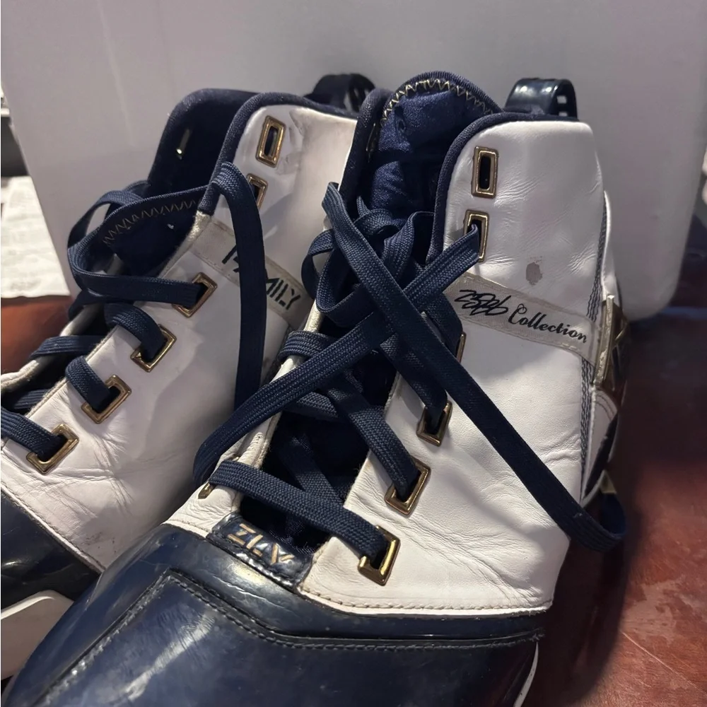 Nike Zoom LeBron 5 'White Midnight Navy' basketball shoes without ankle straps - Picture 8 of 8